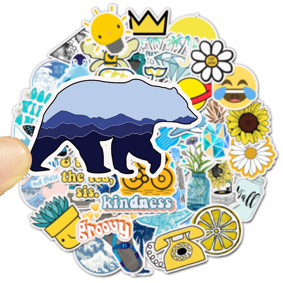 Thumbnail: Waterproof PVC Cartoon AnimalPink Stickers- 100pcs