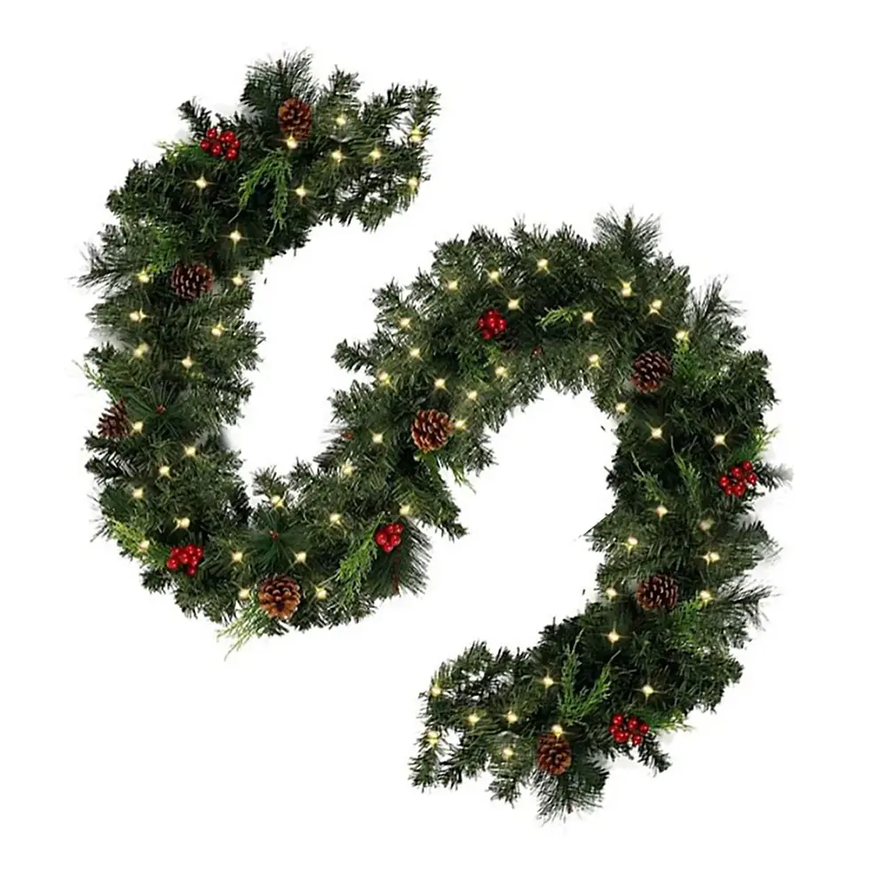 Thumbnail: Artificial Christmas Garlands With Pinecones & Berries