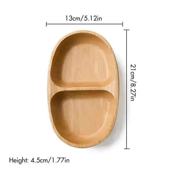 Thumbnail: Boat Shape Serving Bowl for Fruits or Salad, Natural Solid Oval Wooden Bowl