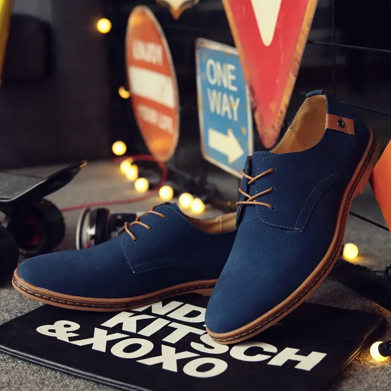 Thumbnail: Suede Leather Men's Oxford Shoes