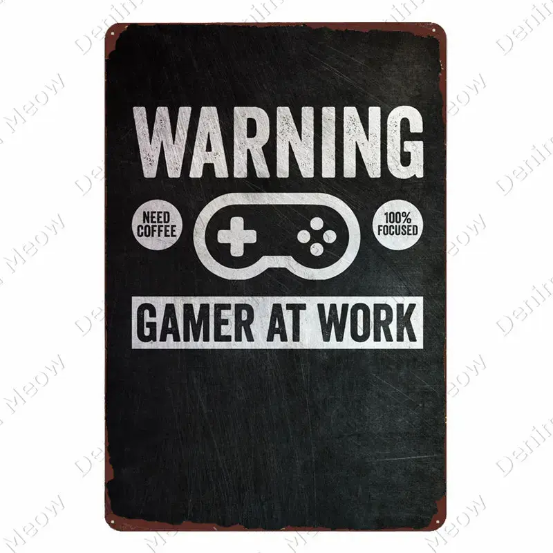Thumbnail: Vintage Warning Angry Gamer Signs & Posters