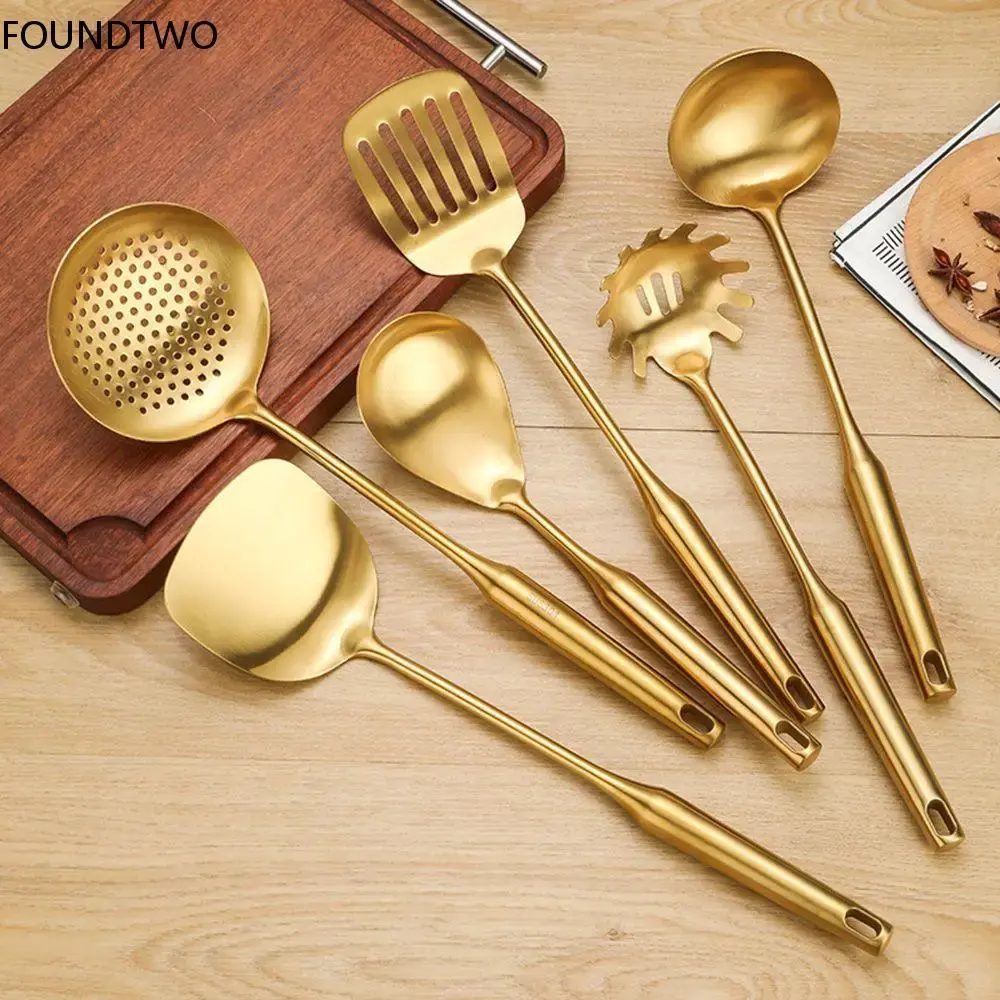 Gold Stainless Steel Kitchen Utensils