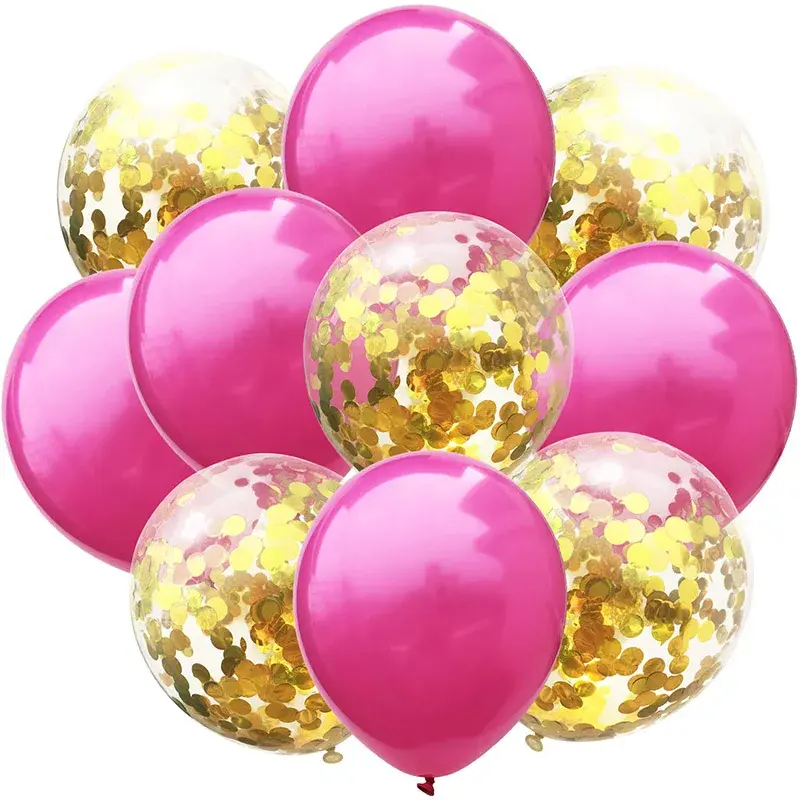 Thumbnail: 10pc/Lot Mix Black Silver Confetti Balloons