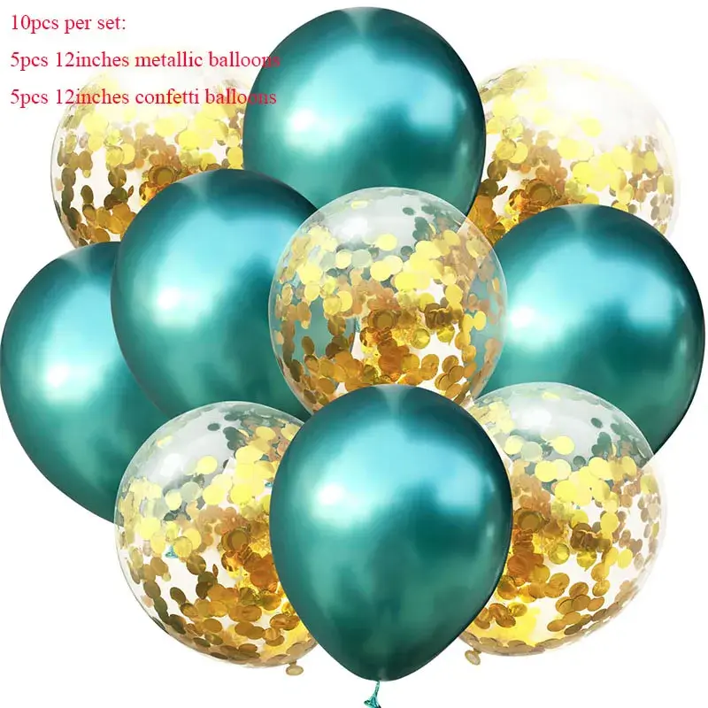 Thumbnail: 10pc/Lot Mix Black Silver Confetti Balloons