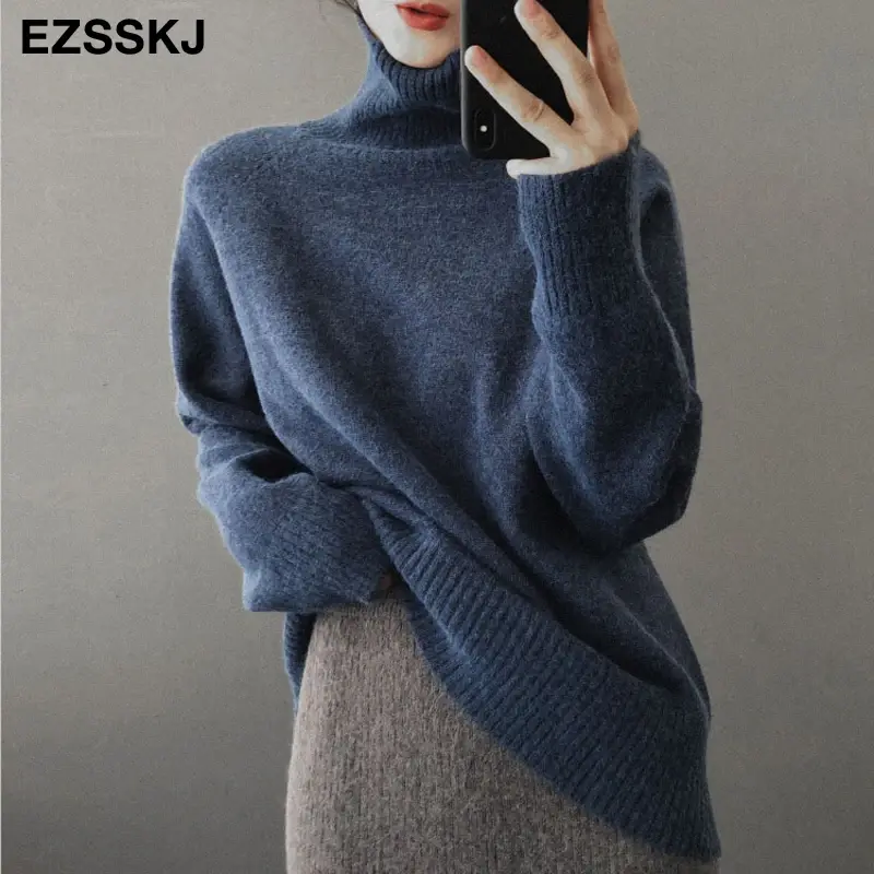 Thumbnail: Turtleneck Wool Sweater