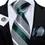 Thumbnail: 8cm Men's Silk Polyester Tie, Pocket Square & Cufflinks Set