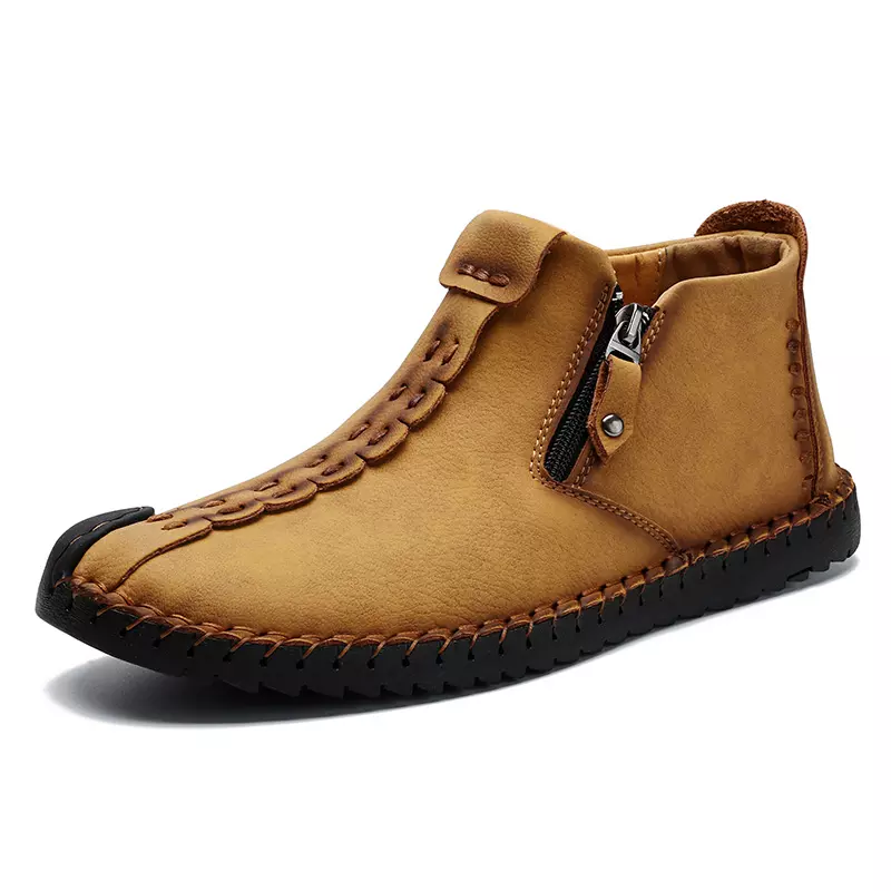 Thumbnail: Casual Brown Genuine Leather Shoes