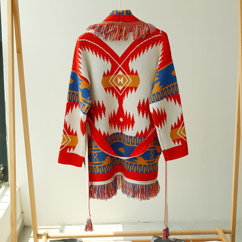 Thumbnail: Bohemian  Cashmere Sweater Coat With Pockets