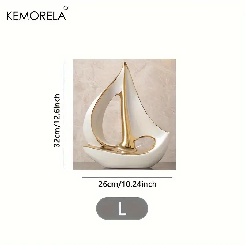 Thumbnail: Ceramics Luxury Sailboat Sculpture