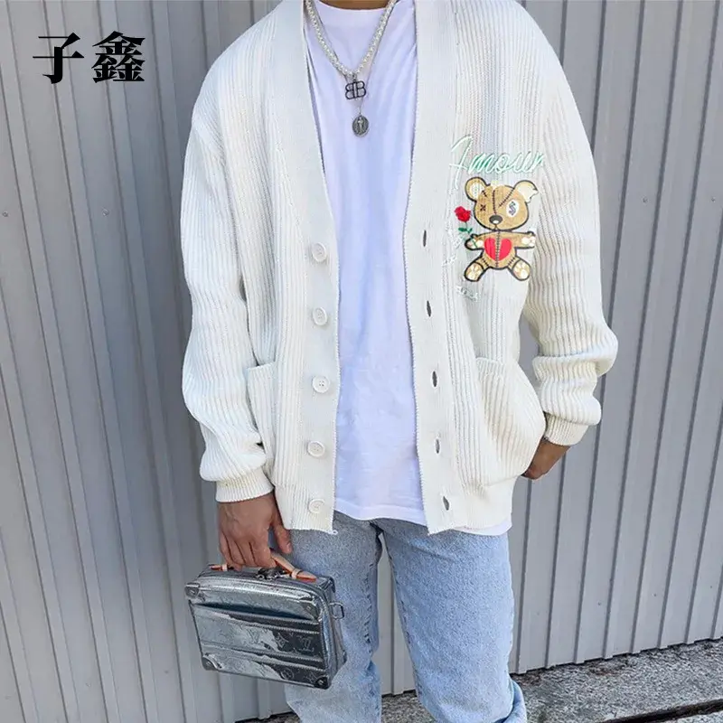 Thumbnail: Knitted Long Sleeve Bandana Wool Sweater