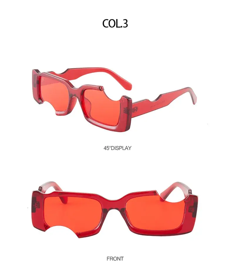 Thumbnail: Unique Rectangle Chipped UV400 Sun Glasses