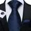 Thumbnail: 8cm Men's Silk Polyester Tie, Pocket Square & Cufflinks Set