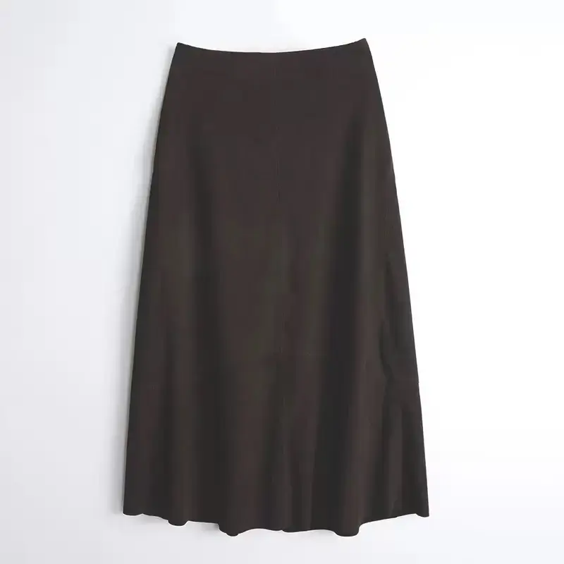 Thumbnail: Purple Suede Leather Skirt
