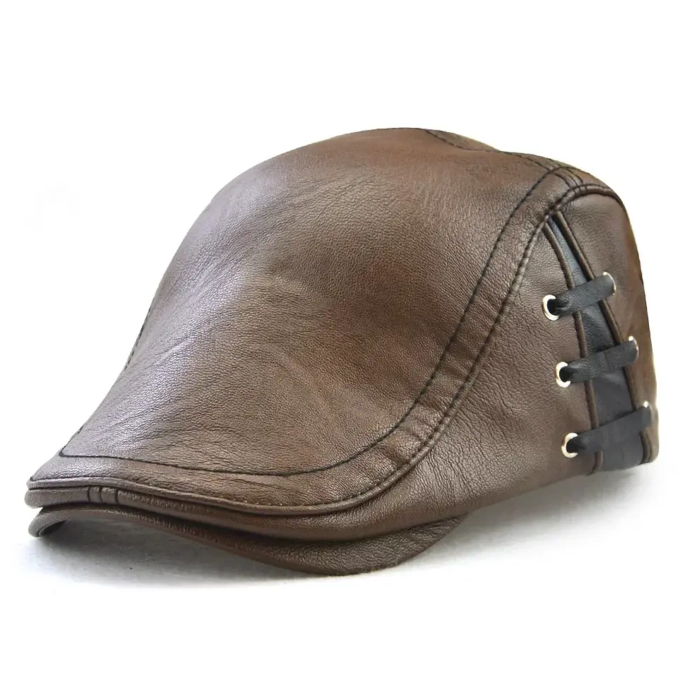 Thumbnail: Leather Newsboy Hat