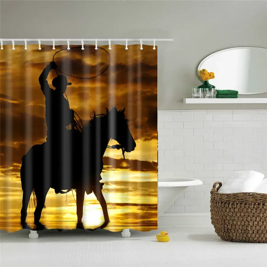 Thumbnail: Afro Graffiti Art Shower Curtains Waterproof Polyester With Hooks