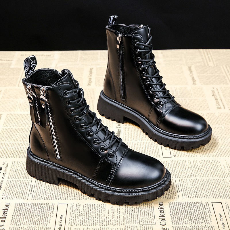 Thumbnail: Fashion Warm Anti-Skid Black Martin Boots