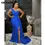 Thumbnail: One Shoulder Skew Neck Floor Length Mermaid Maxi Dress