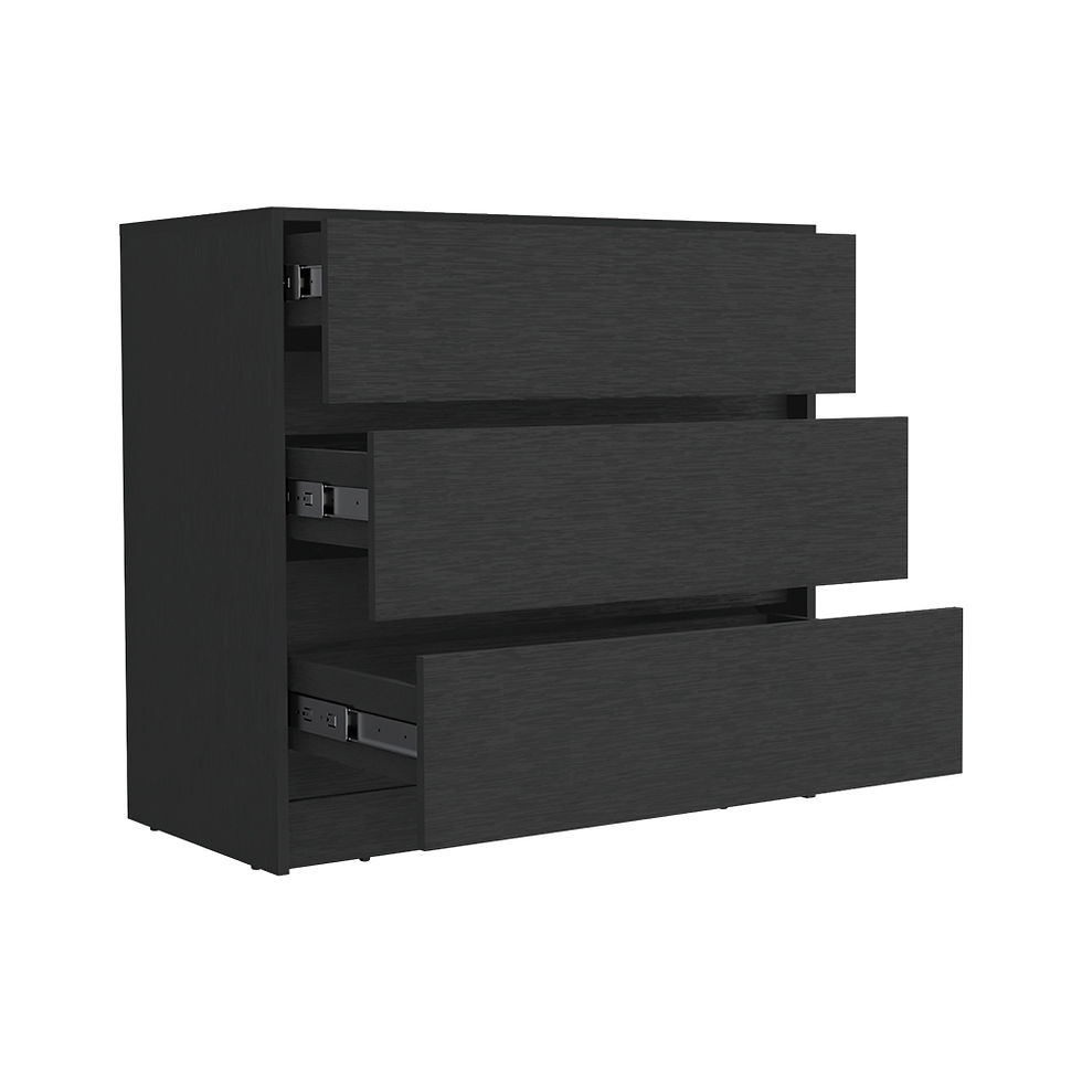 Thumbnail: Dresser Maldus, Three drawers -Black