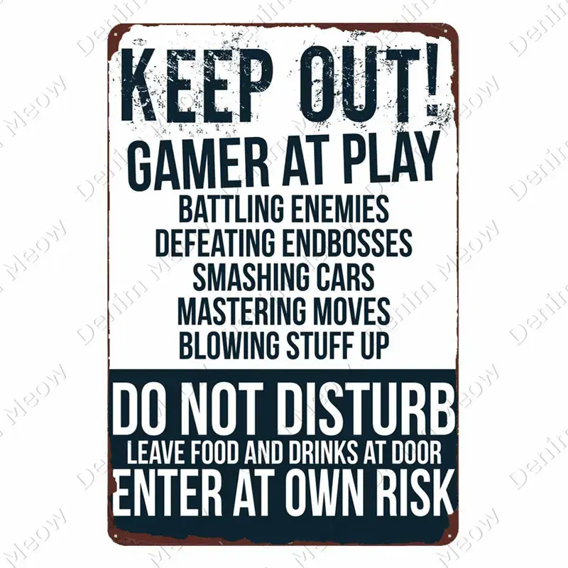 Thumbnail: Vintage Warning Angry Gamer Signs & Posters