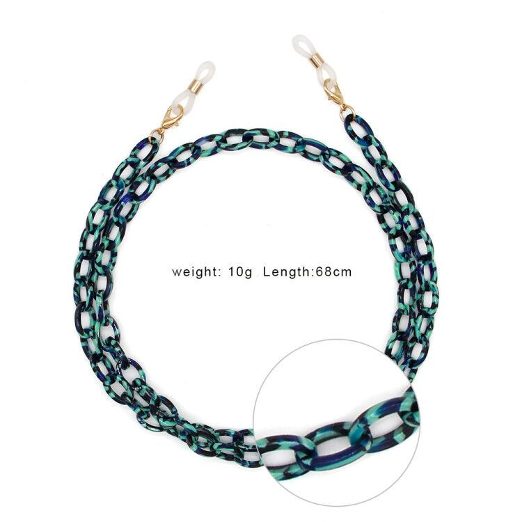 Thumbnail: Acetate Tortoise Shell Optical Eyeglass Holder Necklace Chain
