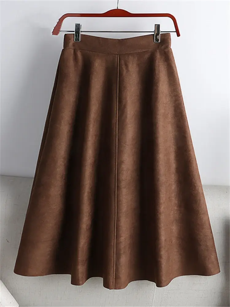 Thumbnail: Velvet Suede Midi Skirts