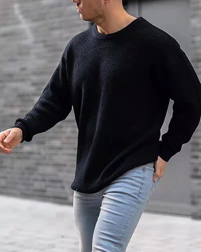 Thumbnail: Oversized Knit Pullover Men's Sweaters