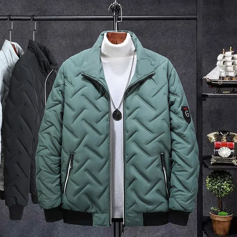 Thumbnail: Slim Fit Men's Casual Puffer Jacket