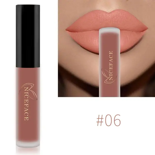 Thumbnail: 34 Color Waterproof Nude Matte Liquid Moisturizing Lipgloss