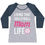 Thumbnail: Living That Volleyball Mom Life Women's Tri-Blend Baseball Tee