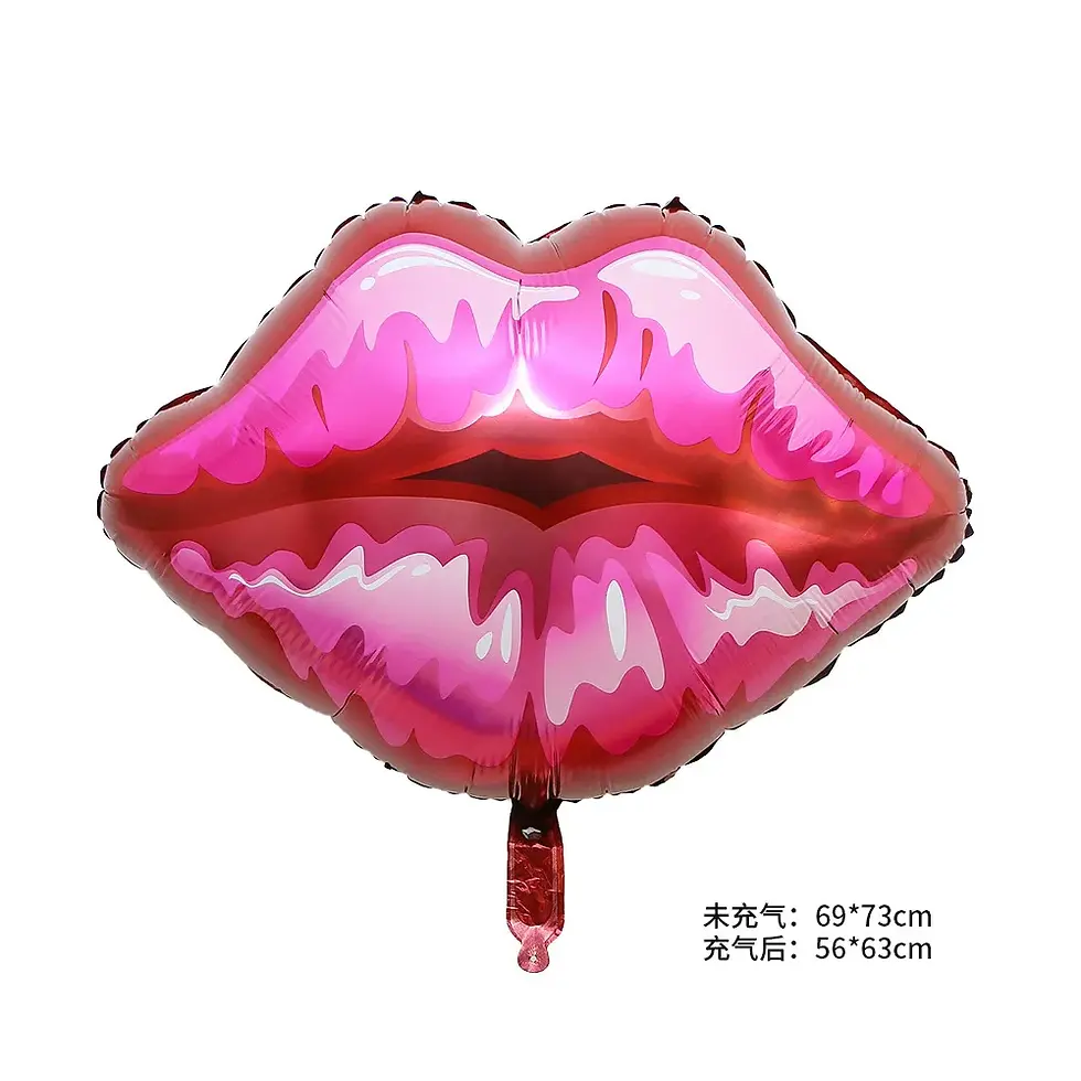 Thumbnail: 113pcs Lips / Rose Red & Pink Balloon Garland Kit