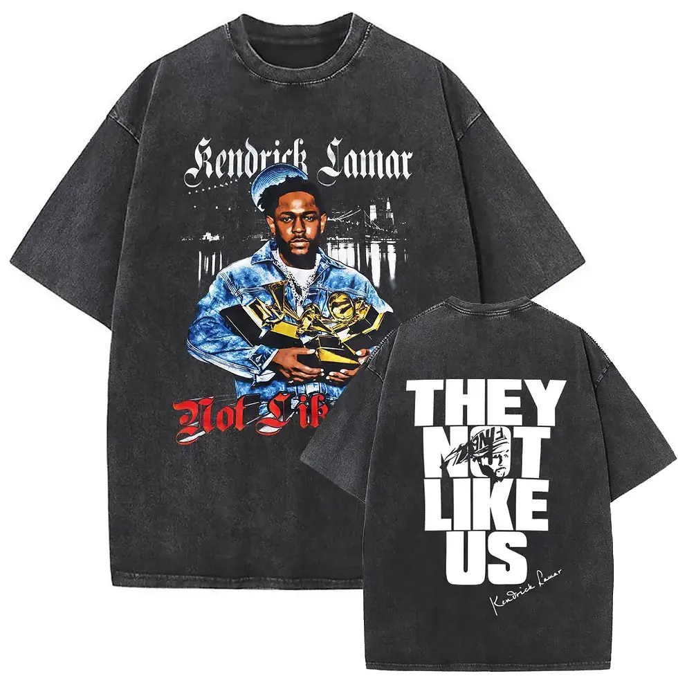 Thumbnail: Limited Rapper Kendrick Lamar They Not Like Us Washed Vintage T