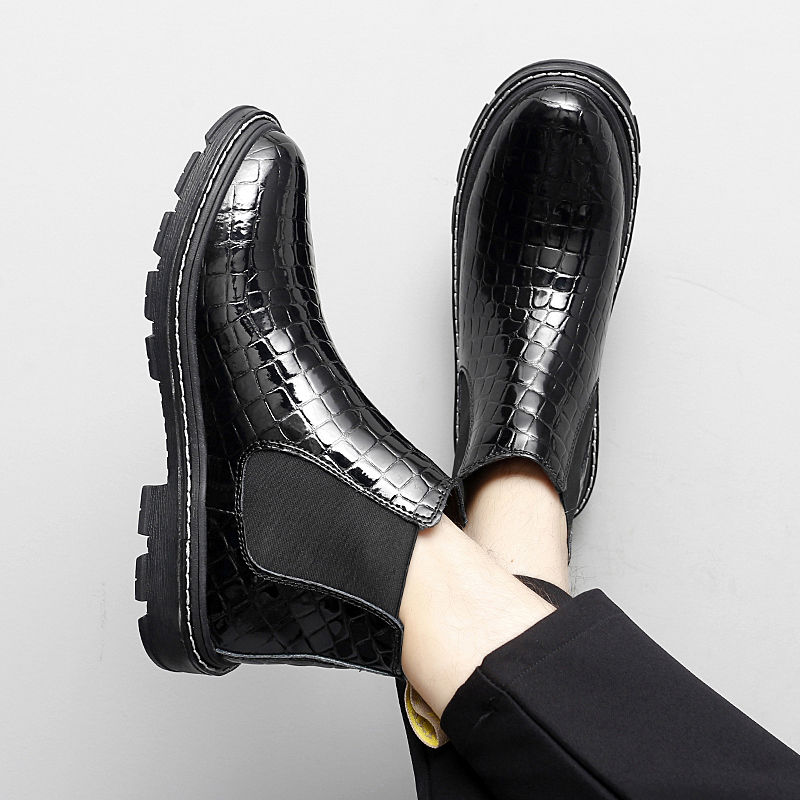 Thumbnail: Mens Luxury Stretch Knit Casual Ankle Boots