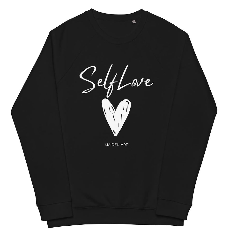 Thumbnail: Organic Sweatshirt SELF LOVE Unisex Organic Raglan Sweatshirt
