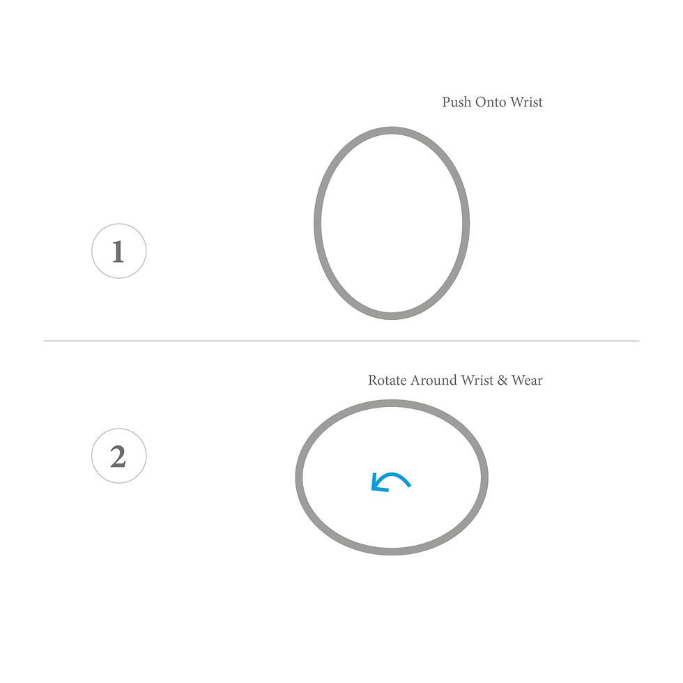 Thumbnail: Rowe Half Circle Geometric 9ct Yellow Gold Bangle fit instructions