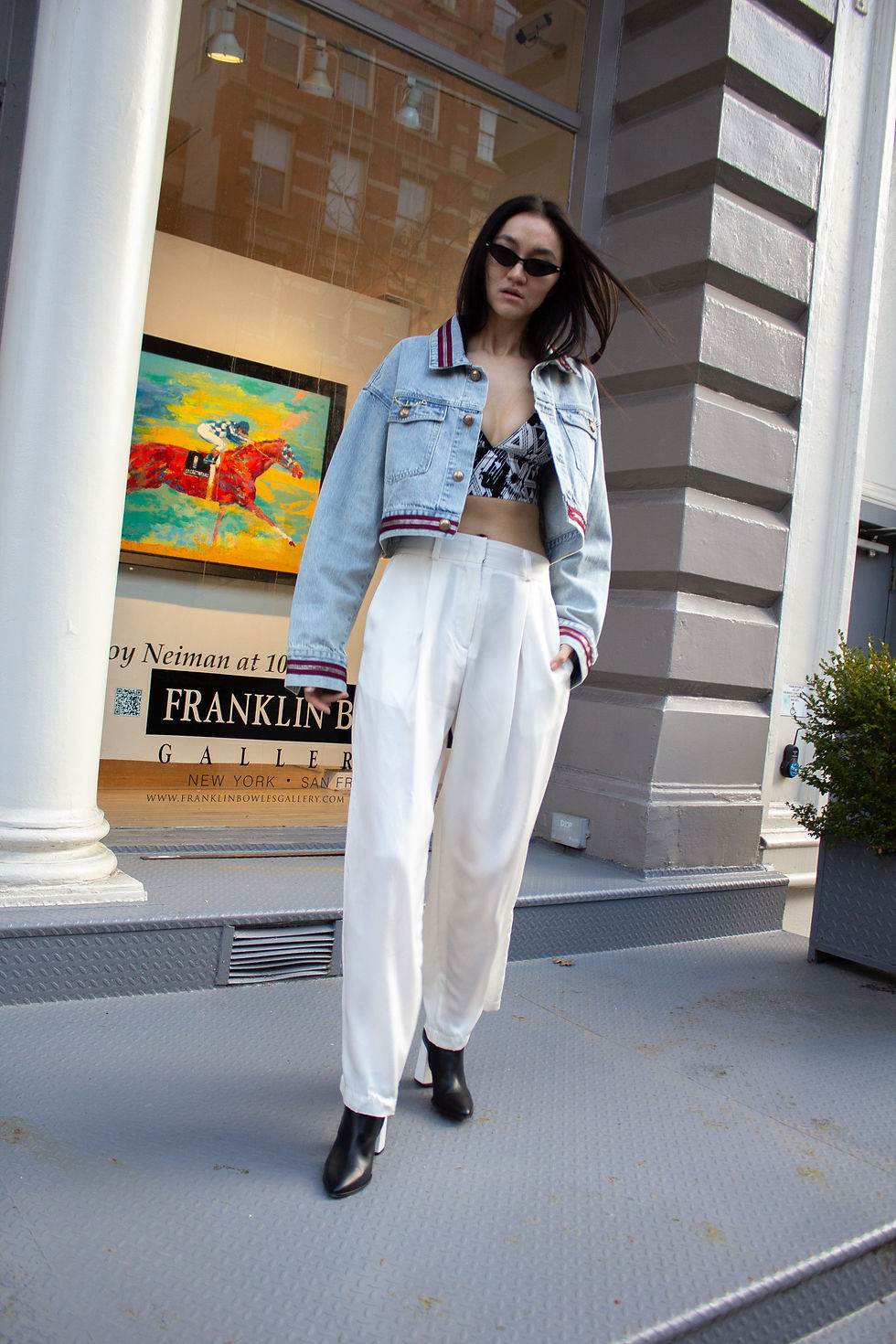 Thumbnail: Danielle Denim Jacket With Red Lining