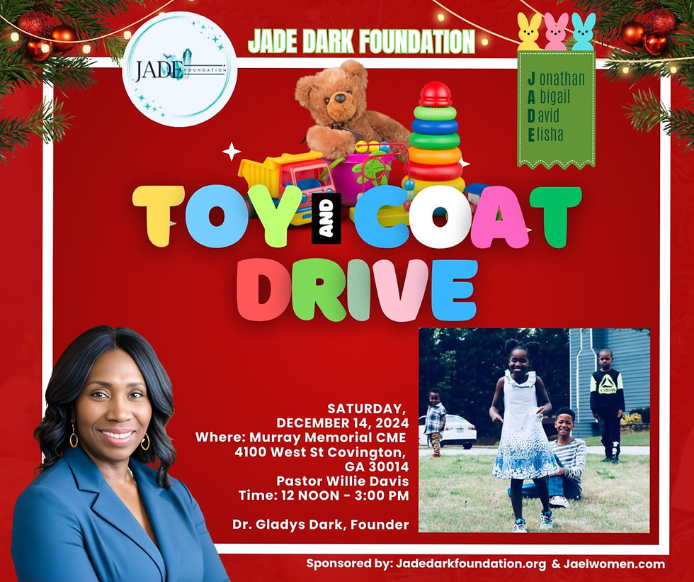 Jade Dark Foundation Toy & Coat Drive