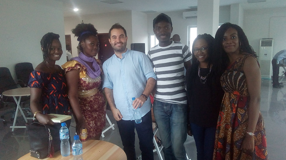 Awesome guys - L-R: Hannah, Ogechi, Jacopo, David, Nkechi and Chika after the training