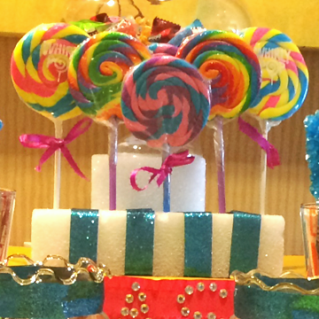 Rainbow Swirl Lollipops