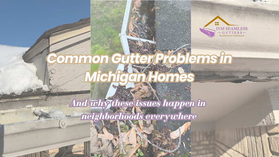 Common Gutter Problems in Michigan Homes