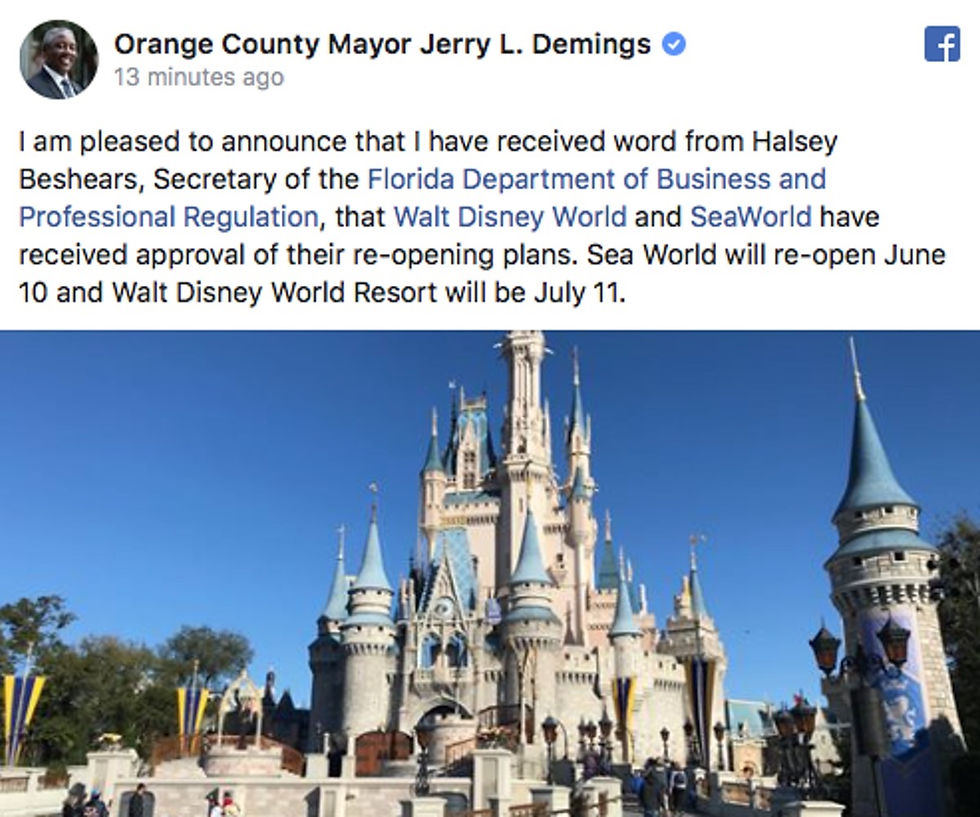 Reabertura parques Disney