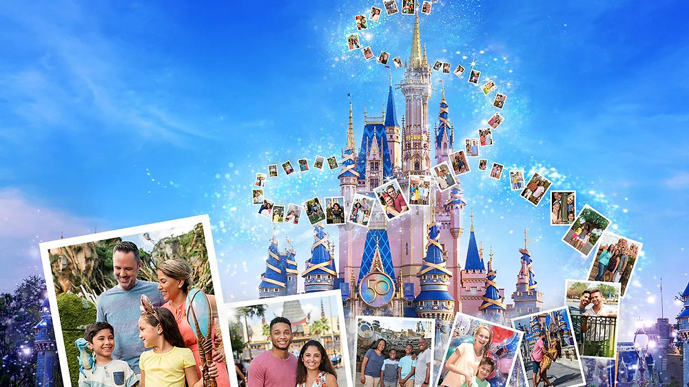Cinderella Castle Mural of Memories no aplicativo My Disney Experience.