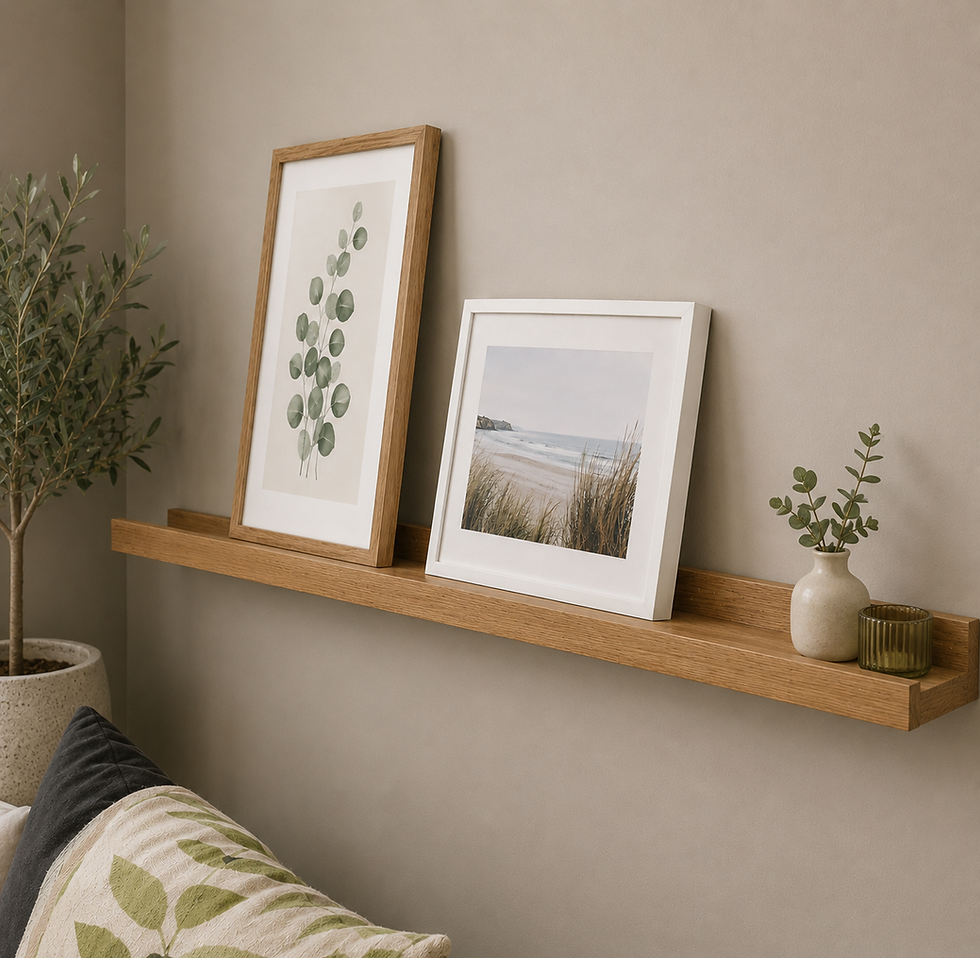 Thumbnail: BUILT Made to Measure Real Oak Picture Shelf 