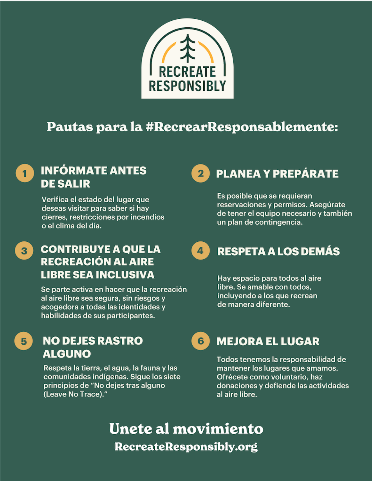 Recreate Responsibly Rackcards