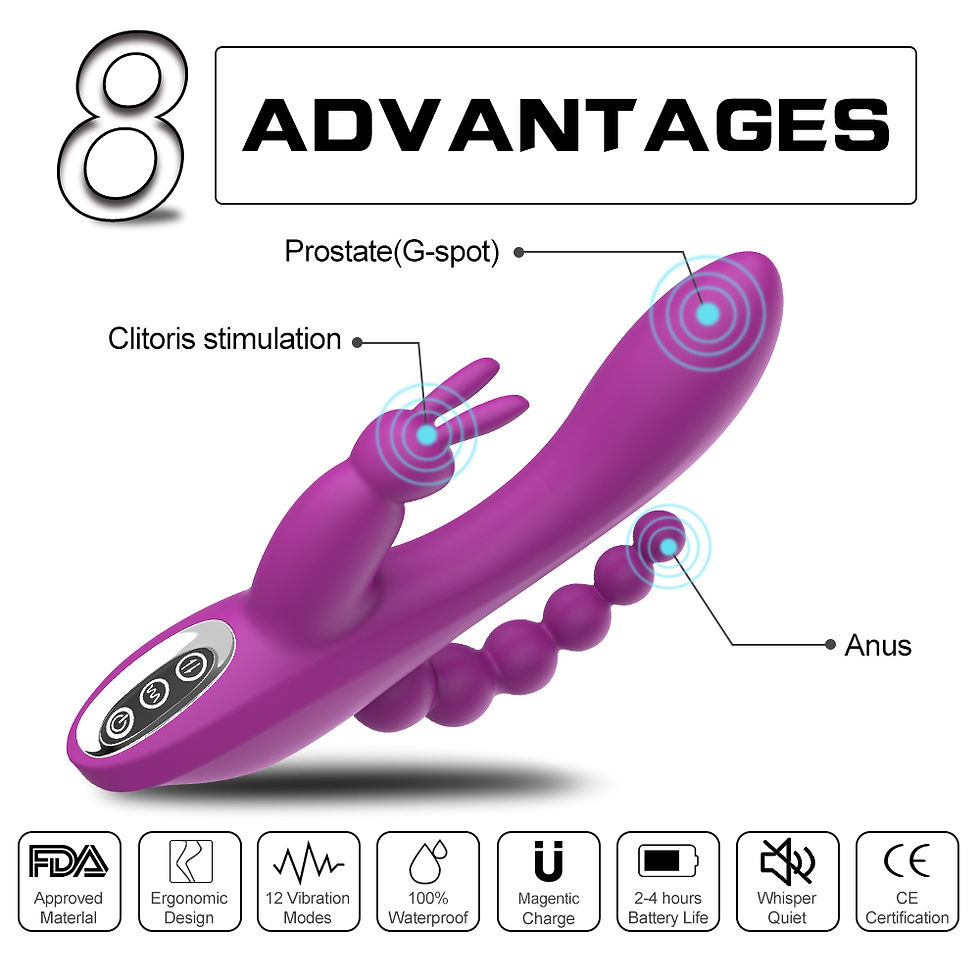 Thumbnail: 12 Speeds Waterproof Rechargeable Adult Sex Toys for Women