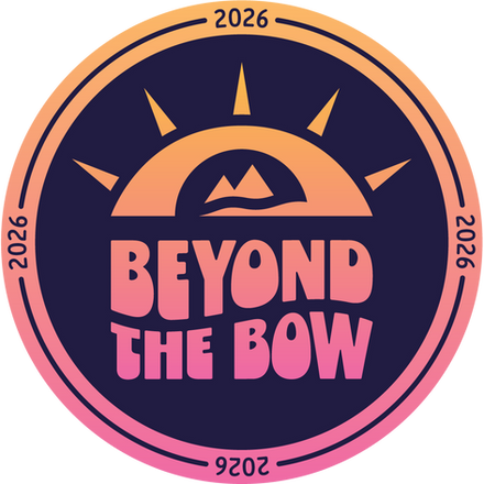 Beyond the Bow Button & Sticker Inverted