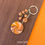 Miniature : porte-clés spirale en pâte polymère Fimo orange