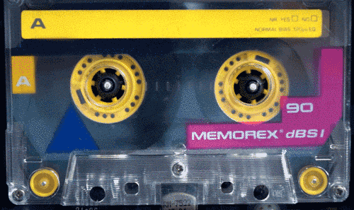 Spinning cassette tape