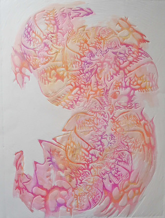 Crayfish coloured embossed print 2.jpg