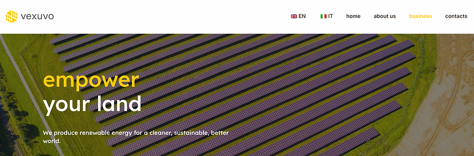 Vexuvo banner on the main homepage