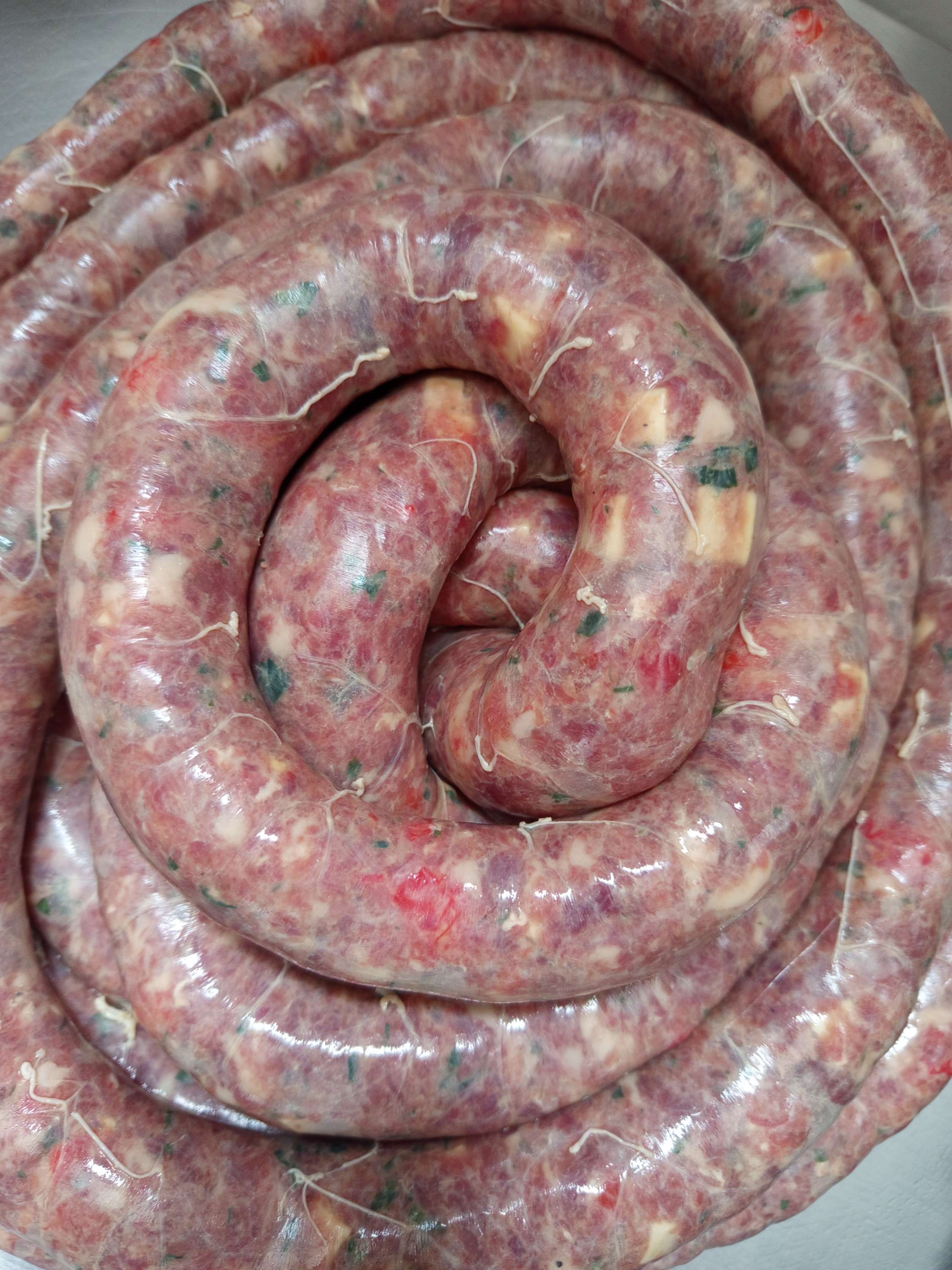 Linguiça de Carne Seca C/ Queijo Coalho e Pimenta Biquinho 
